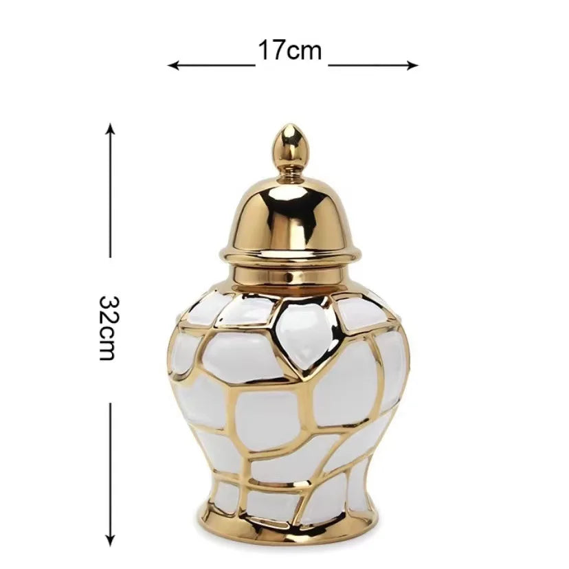 Nordic Ceramic Electroplated Tabletop Vase