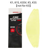 A yellow anti-fog lens for K1, K1S, K3SV, K5, and K5S helmets.