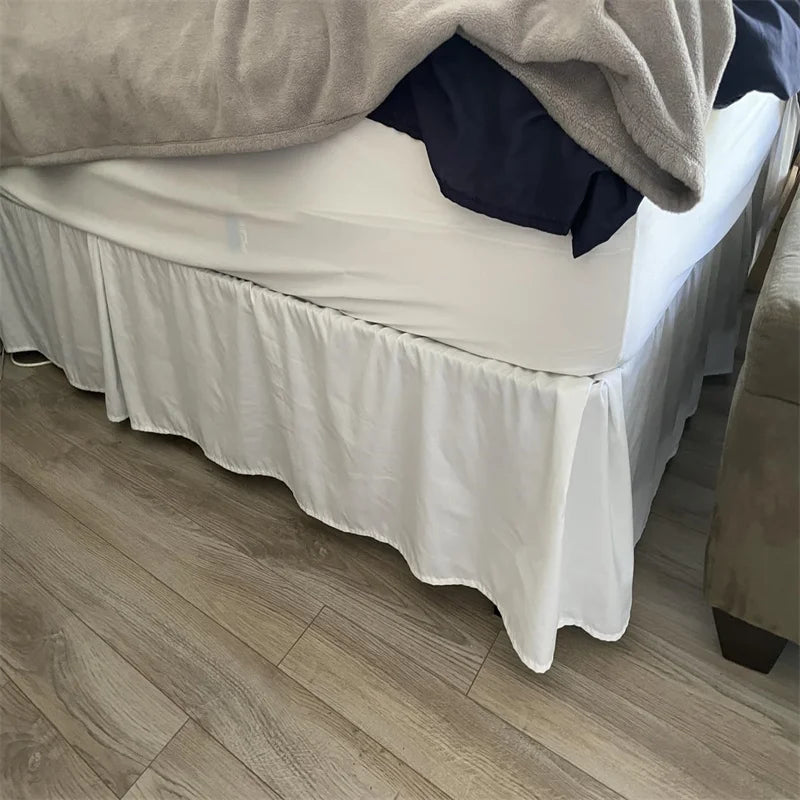 Elegant Pleated Bed Skirt - 14 Inch Drop, Wrinkle & Fade Resistant