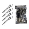 A set of vintage guitar amplifier wall key holders with metal rings and shafts.