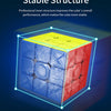 A close-up view of a multi-colored magnetic speed cube set showing its internal structure.