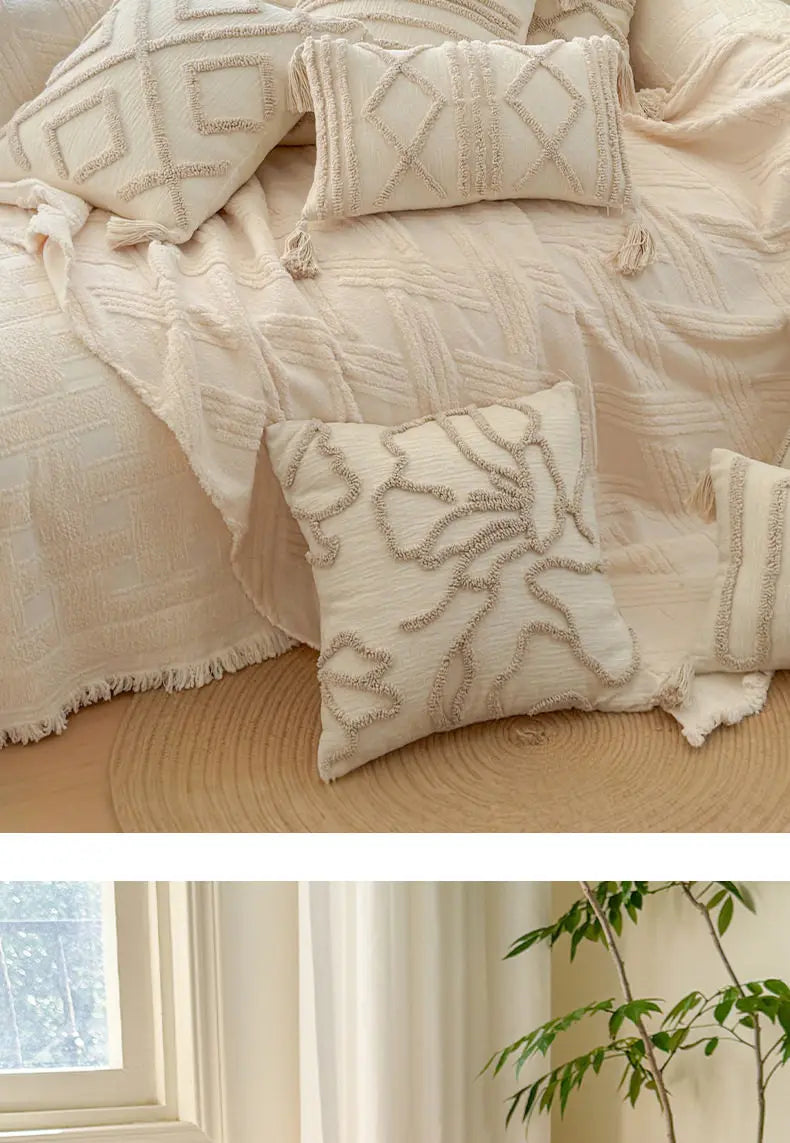 Bohemian Woven Throw Pillow Cover