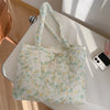 Quilted Floral Cotton Tote Bag with Padded Handle