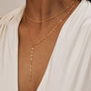 Y-Lariat Layered Gold Necklace