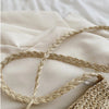 Handwoven Straw Semicircle Crossbody Bag with Tassel