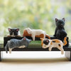 Set de 5 Figuras de Gatos de Dibujos Animados para Decorar el Escritorio o el Coche
