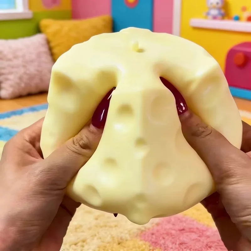 Juguete Squishy Antiestrés de Queso Crema