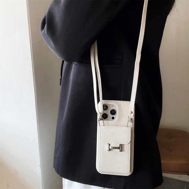 Étui portefeuille bandoulière avec porte-cartes