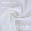 White fabric inner layer with washing guide icons showing temperature, bleaching, drying, ironing, and dry cleaning instructi