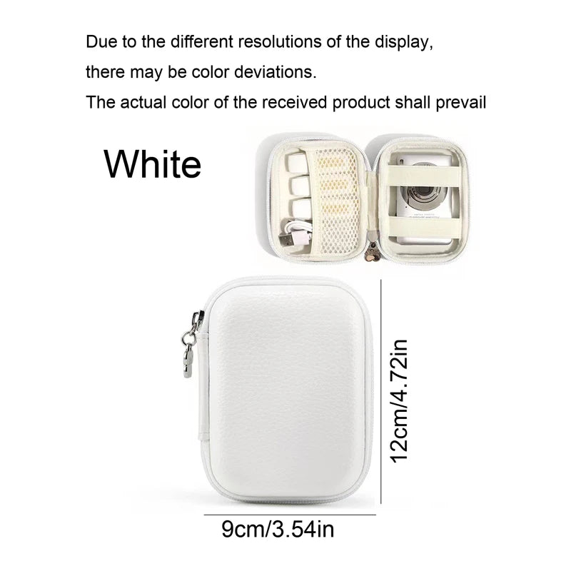 Portable Leather Cable Organizer Travel Pouch