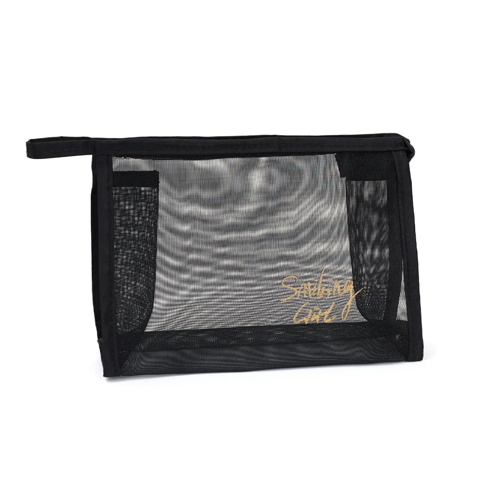 Large Capacity Mesh Travel Makeup Bag Organizer