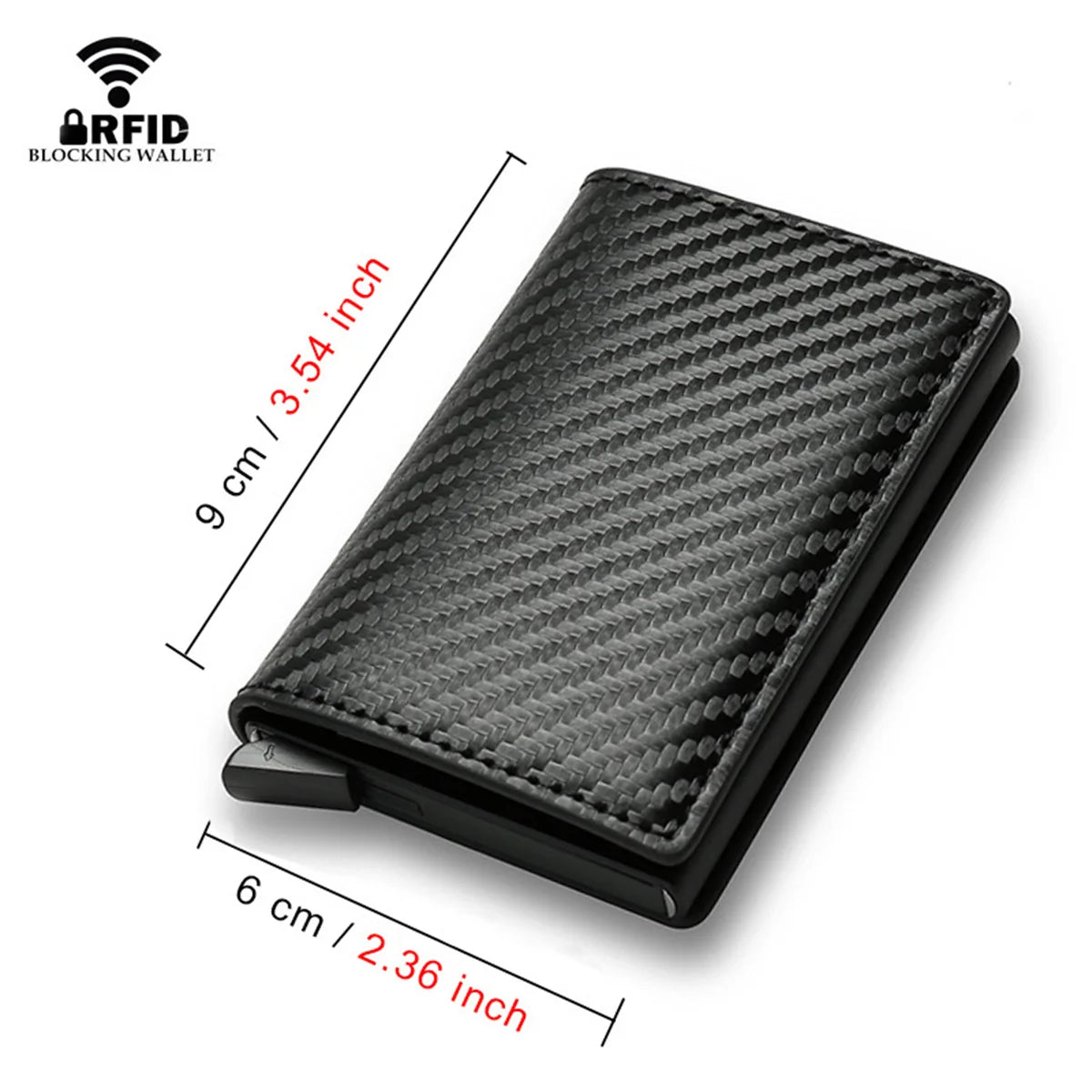 Porte-Carte en Fibre de Carbone Anti-RFID