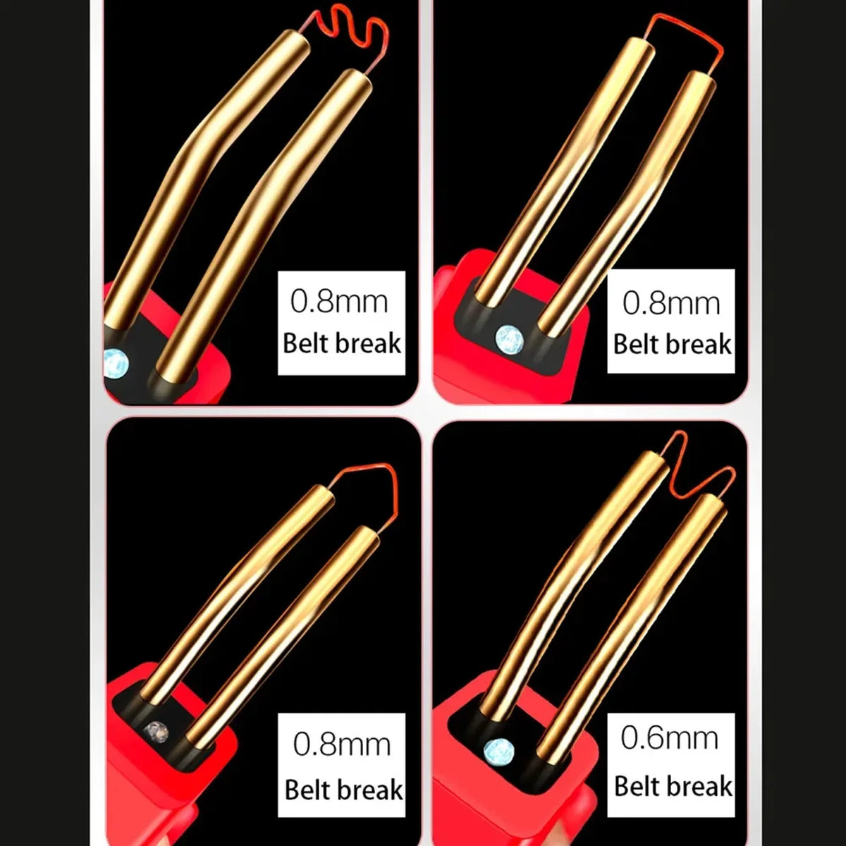 A set of professional 2-in-1 plastic welding kits featuring hot staplers with 0.8mm and 0.6mm belt breaks.