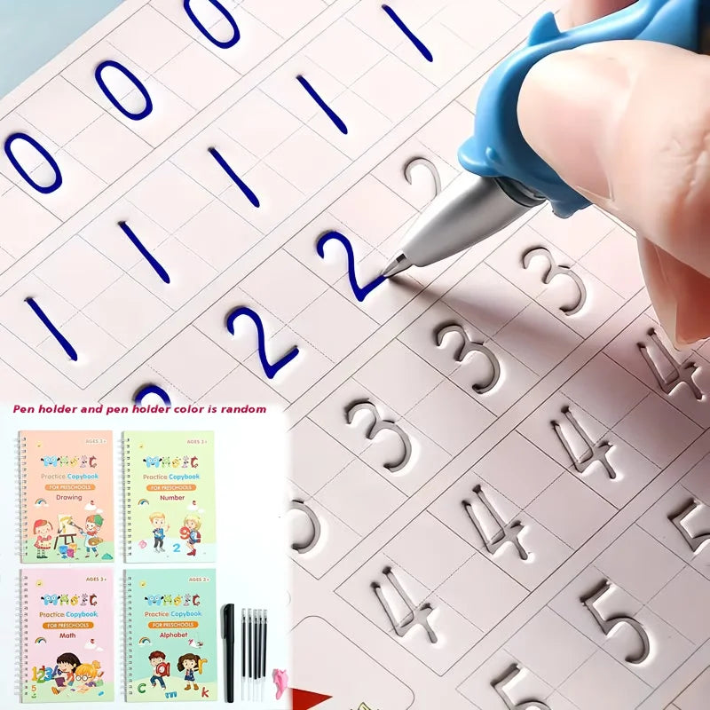 Reusable 3D Groove Writing & Drawing Practice Set for Kids