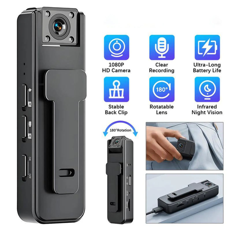 Compact Wearable Body Camera with Night Vision