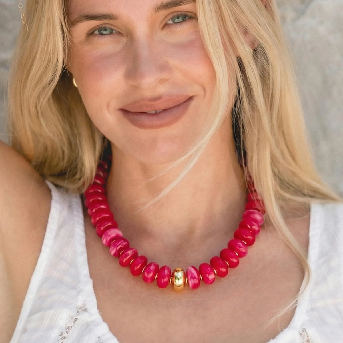 Colorful Chunky Beaded Choker Necklace