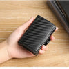 Slim Dual-Layer RFID-Blocking Carbon Fiber Wallet for Men