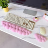 Cloud Wrist Rest Set with Floral Coaster and Non-Slip Base