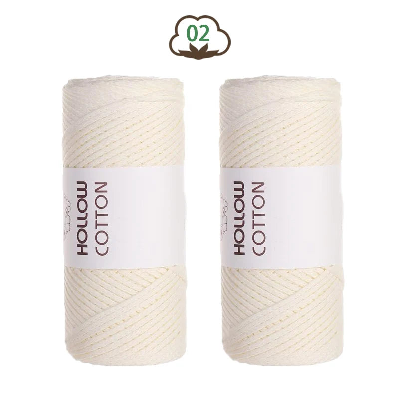 Soft Hollow Cotton Yarn for Knitting and Crochet