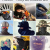 A collage of people wearing various masks and helmets for outdoor sports activities.