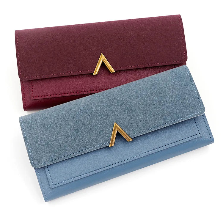 Women's Tri-Fold PU Leather Wallet with Coin Pocket