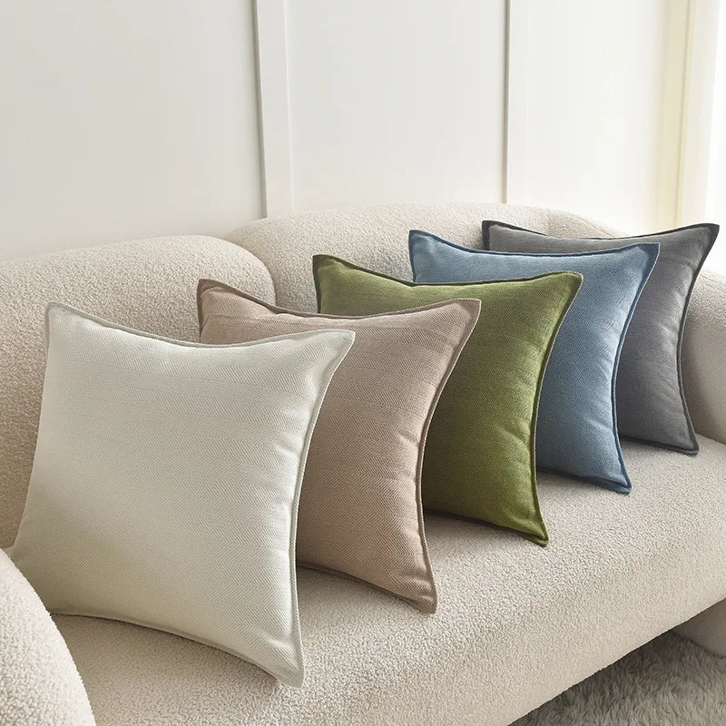 Luxury Chenille Throw Pillow Covers – Soft Square Cushion Cases for Sofa, Bed, and Living Room