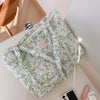 Quilted Floral Cotton Tote Bag with Padded Handle
