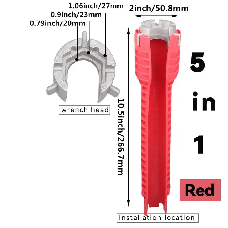 8-in-1 Multi-Function Plumbing Wrench Set for Faucets and Sinks