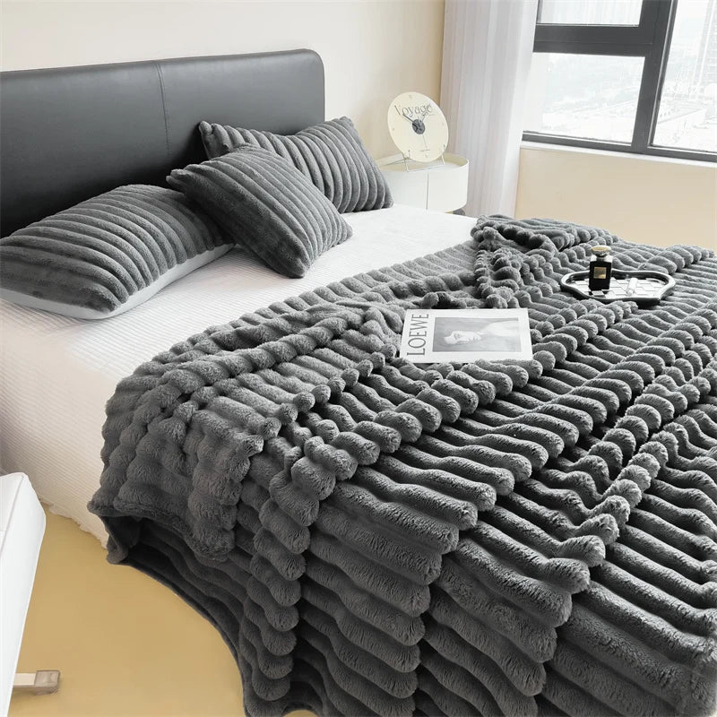 Thick Striped Multifunctional Blanket