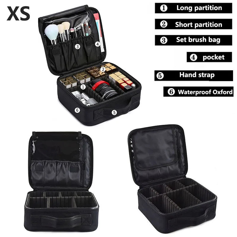 Large Capacity Waterproof Makeup Bag with Zipper Closure