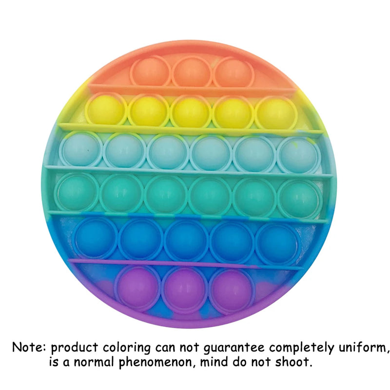 Rainbow Pop-It Fidget Board - Sensory Stress Relief Toy