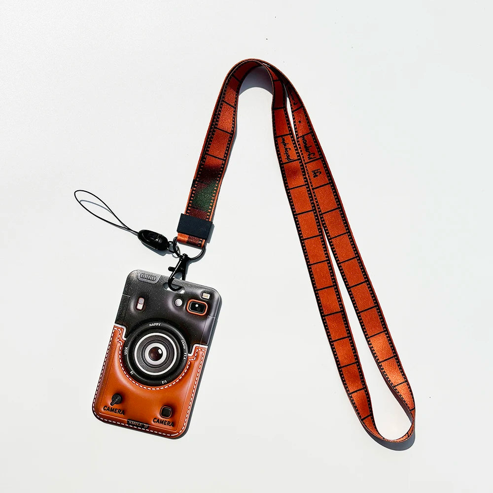 Retro Tape Design Lanyard with Card Holder