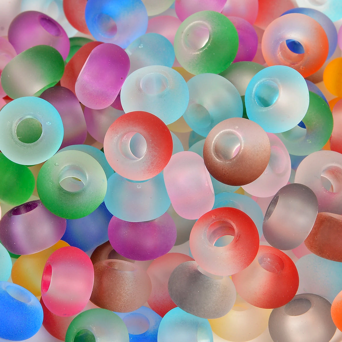 Mixed Rainbow Resin Spacer Beads for Jewelry Making