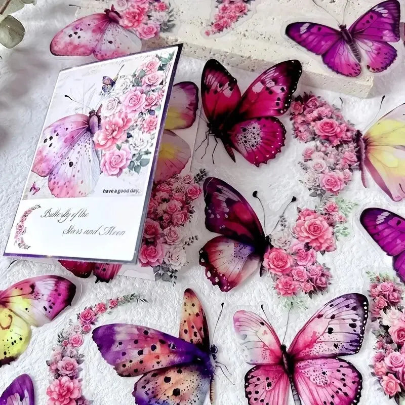 Butterfly & Flower Decorative Sticker Pack (30-Piece Set)