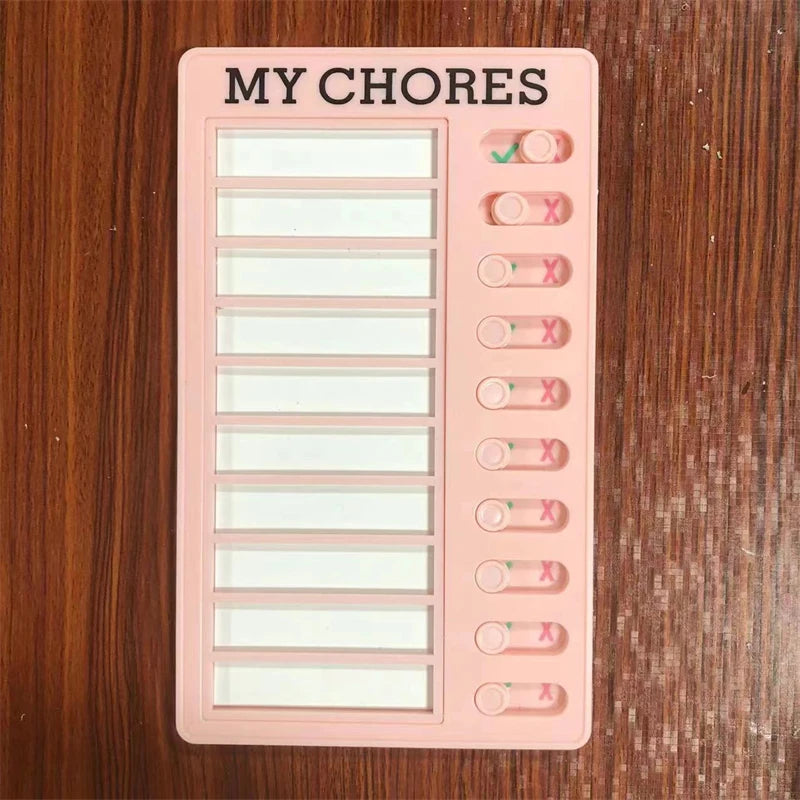 Reusable Kids Chore Chart with Daily Task Checklist