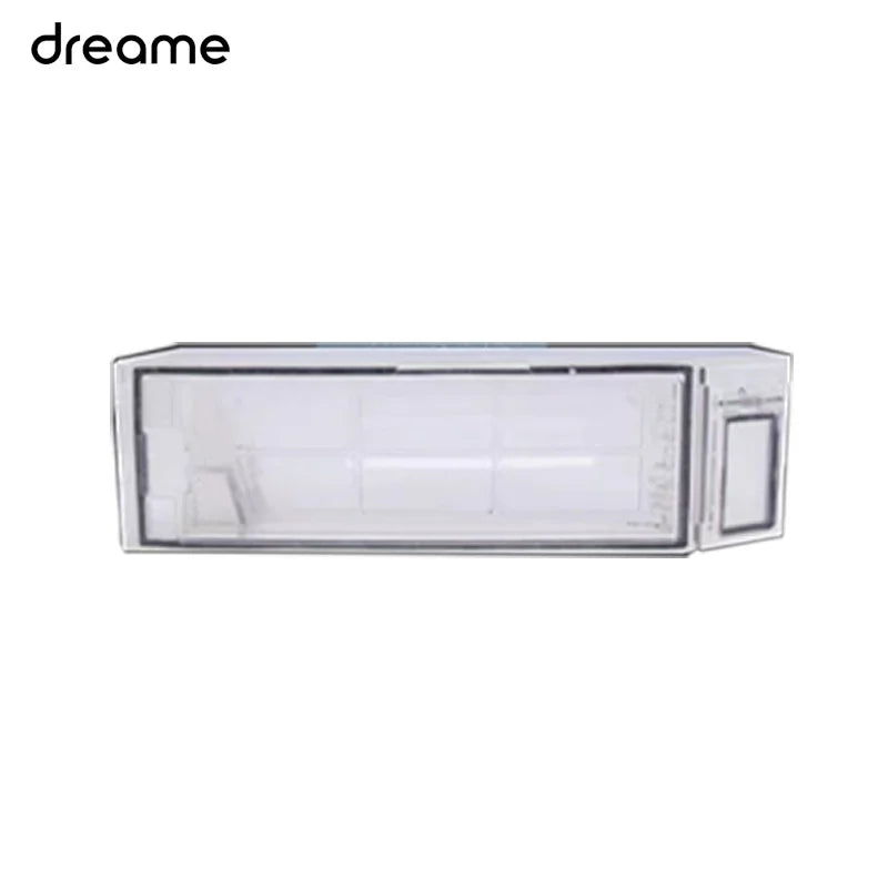 A clear plastic replacement parts kit for a Dreame robot vacuum cleaner.