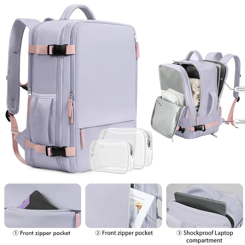 Large-Capacity Travel Laptop Backpack for Men and Women