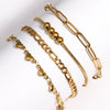 Gold-Plated Stainless Steel Link Bracelet