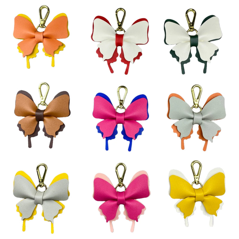 PU Leather Butterfly Bag Charm
