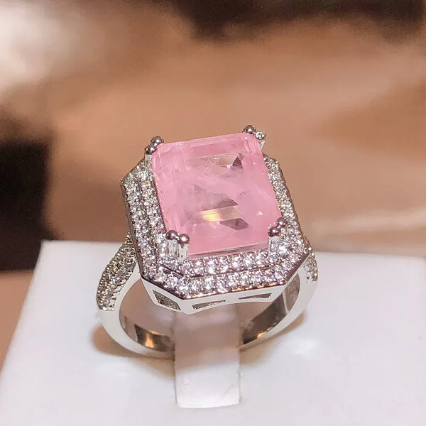 Paraiba-Style Zircon Cocktail Ring in Sterling Silver