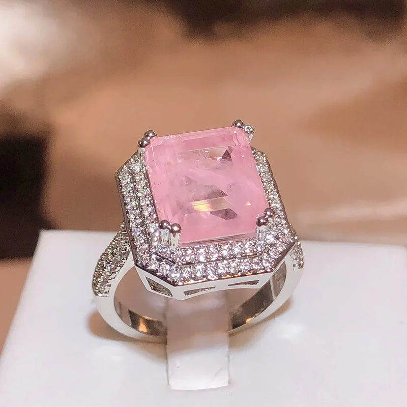 Paraiba-Style Zircon Cocktail Ring in Sterling Silver