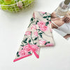 Floral Print Silk Hair Scarf for Women – Long Ribbon Headband