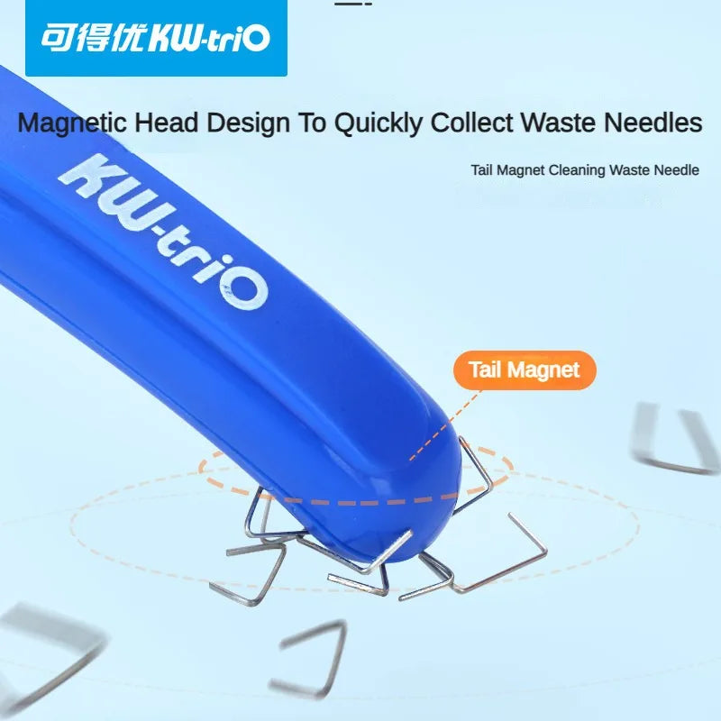 Blue KW-triO magnetic head design for quickly collecting waste needles