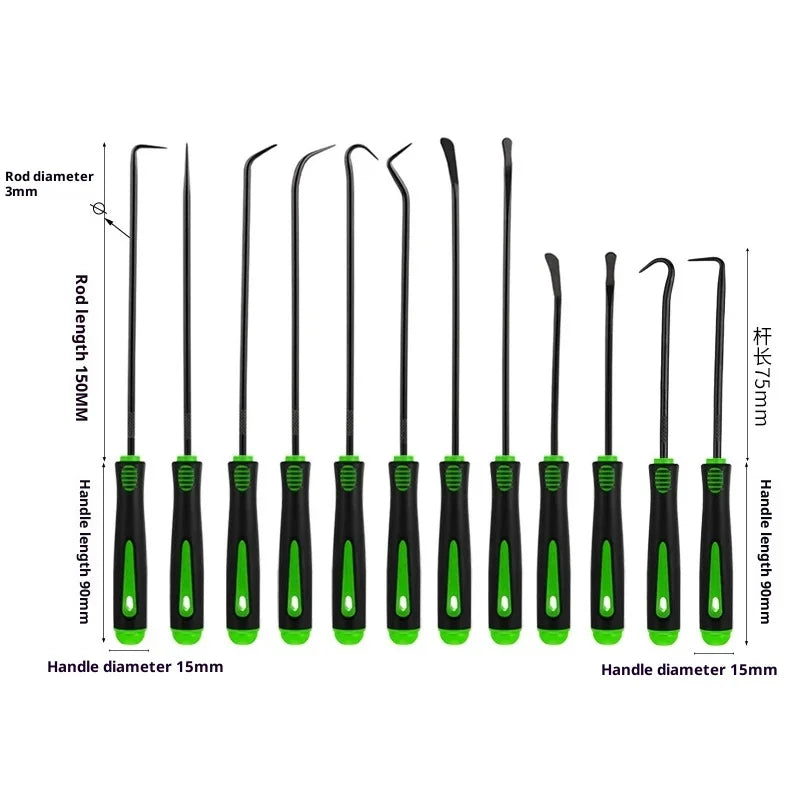 Precision Oil Seal & O-Ring Removal Tool Set with Pick Hooks