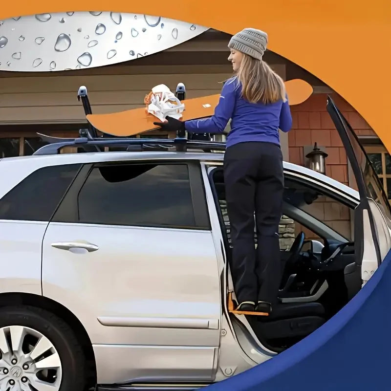 Foldable Car Door Step for Easy Roof Access