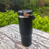 30oz Stainless Steel Vacuum Insulated Tumbler with Handle and Straw