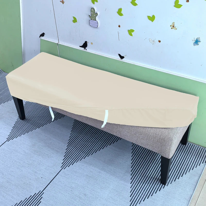 Waterproof PU Leather Bench Cover – Stretch Fit, Removable & Washable