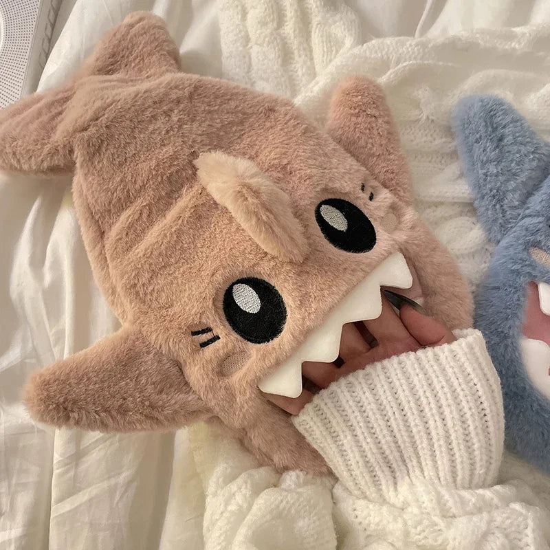 Plush Shark Hot Water Bottle with Detachable Cover