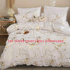 Luxury Marble Print 3-Piece Duvet Cover Set – Queen Size, Soft Microfiber, Zipper Closure