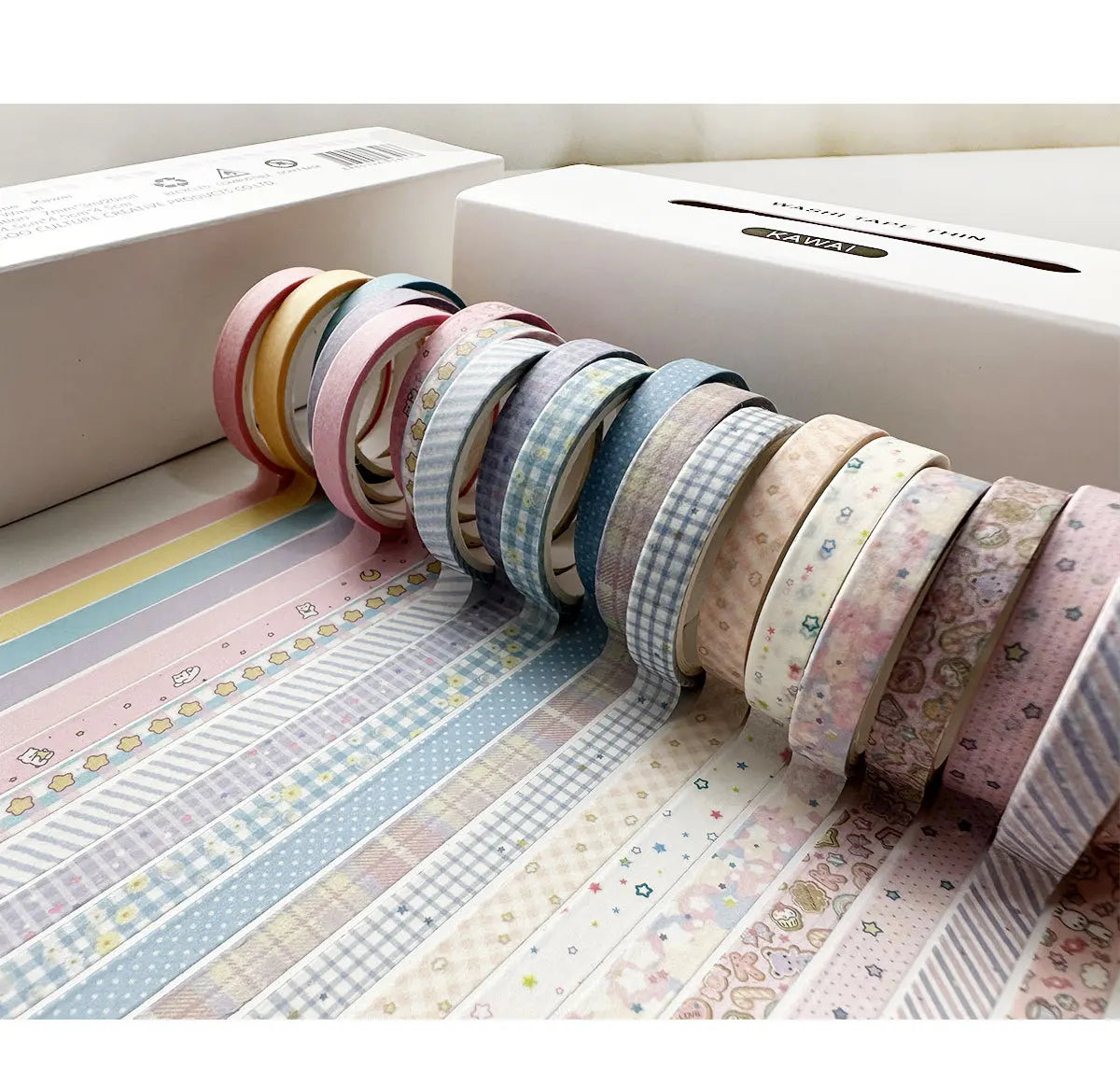 Retro Washi Tape Set – 20 Rolls for DIY Crafting & Journaling